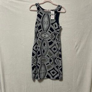 NWT..Speechless brand (purchased from Macys) navy blue and silver dress, size 13